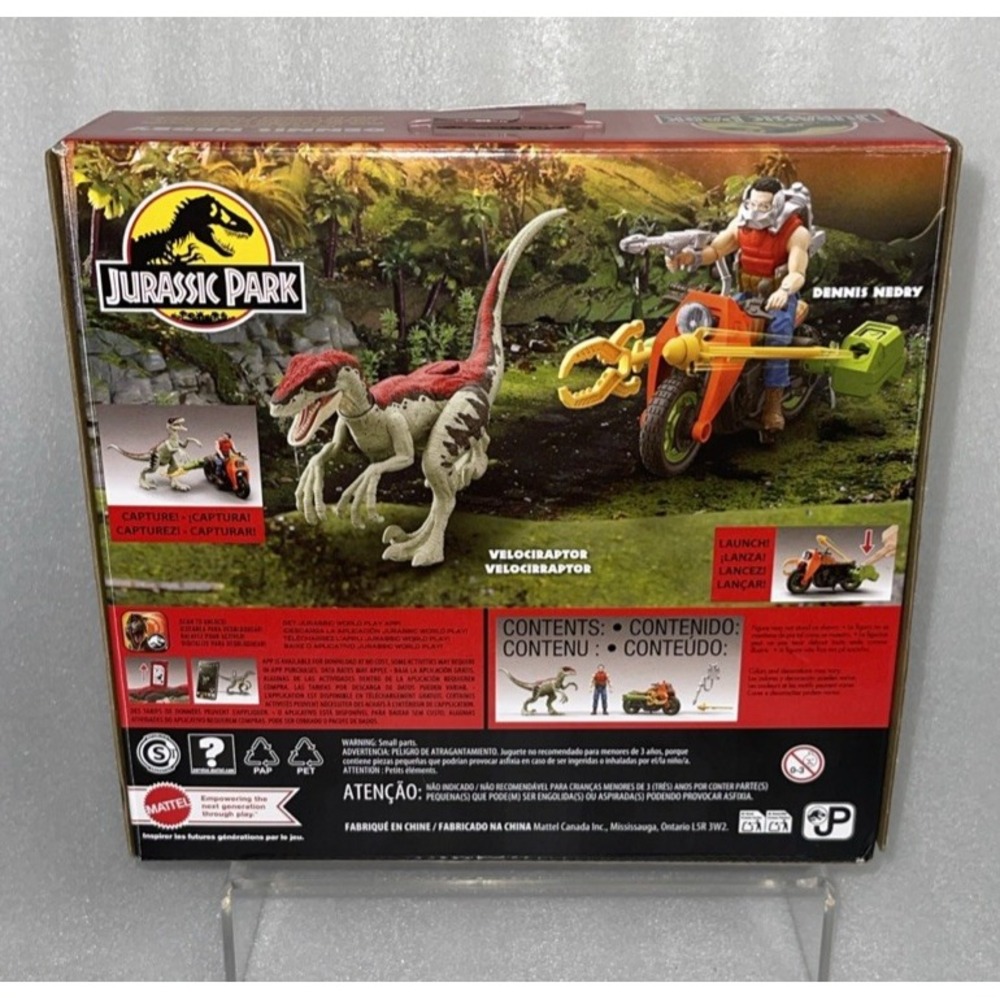 Mattel Jurassic‎ Park '93 Classic Dennis Nedry Track & Chase Pack - Ages 4 - NEW - Picture 8 of 8
